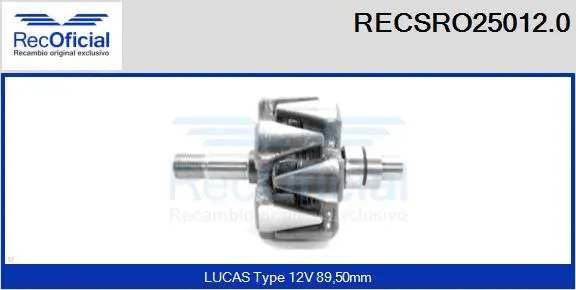 Rotor, alternator (RECSRO25012.0)