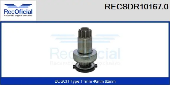 Pinion, starter (RECSDR10167.0)