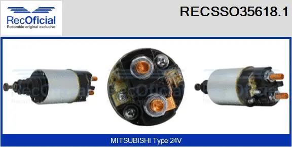 Solenoid Switch, starter (RECSSO35618.1)