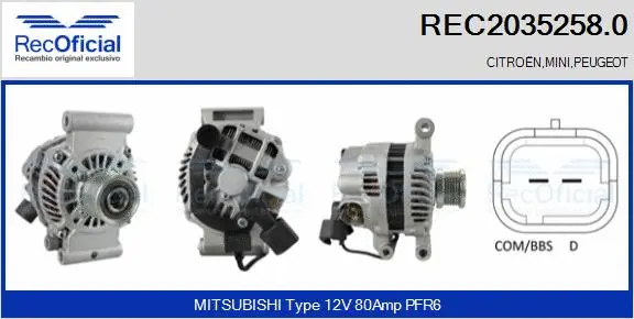 Alternator (REC2035258.0)