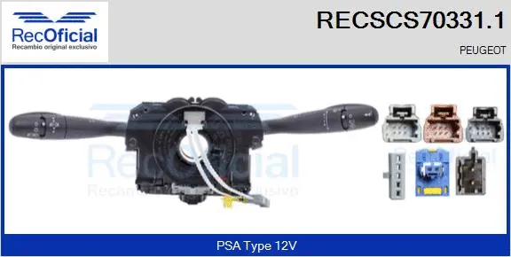 Steering Column Switch (RECSCS70331.1)
