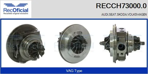 Core assembly, turbocharger (RECCH73000.0)