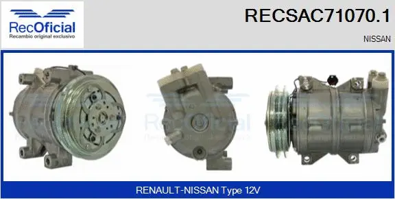 Compressor, air conditioning (RECSAC71070.1)