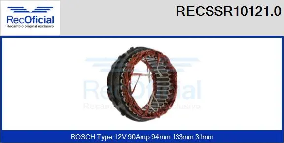 Stator, alternator (RECSSR10121.0)