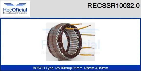 Stator, alternator (RECSSR10082.0)