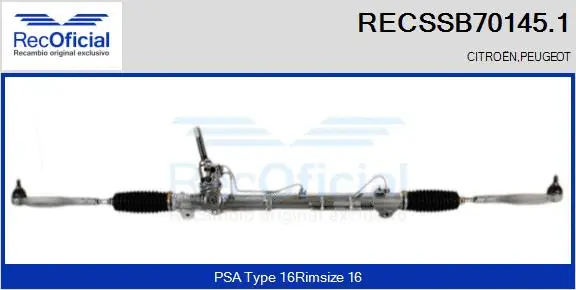 Steering Gear (RECSSB70145.1)