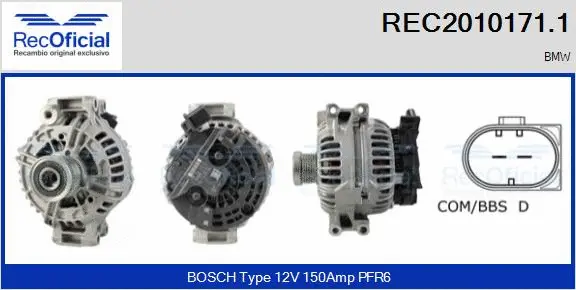 Alternator (REC2010171.1)