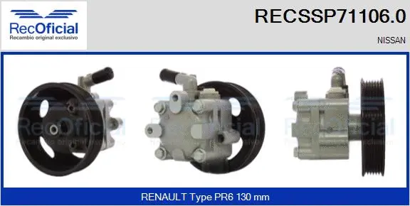 Hydraulic Pump, steering (RECSSP71106.0)