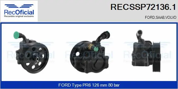 Hydraulic Pump, steering (RECSSP72136.1)