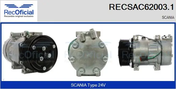 Compressor, air conditioning (RECSAC62003.1)