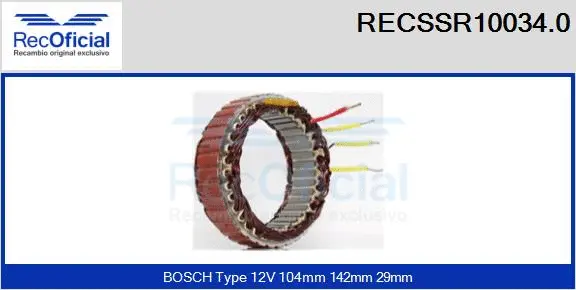 Stator, alternator (RECSSR10034.0)