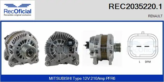 Alternator (REC2035220.1)