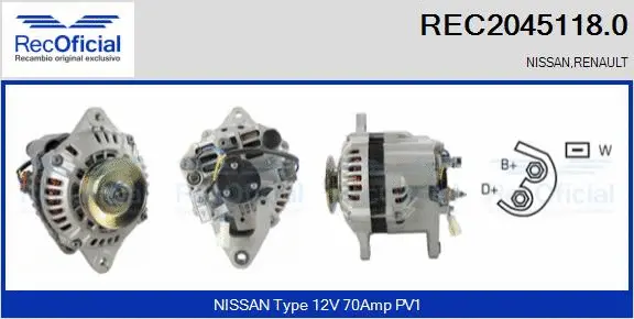 Alternator (REC2045118.0)