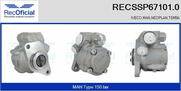 Hydraulic Pump, steering (RECSSP67101.0)