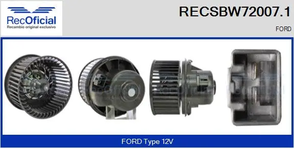 Interior Blower (RECSBW72007.1)
