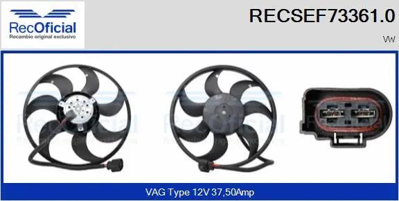 Fan, engine cooling (RECSEF73361.0)