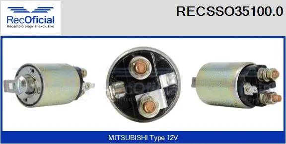 Solenoid Switch, starter (RECSSO35100.0)