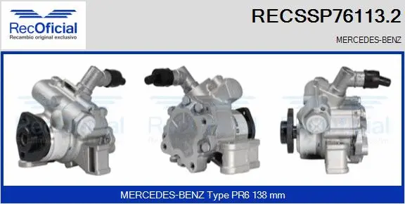 Hydraulic Pump, steering (RECSSP76113.2)