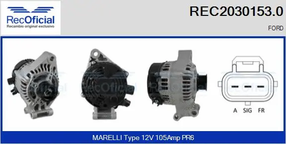 Alternator (REC2030153.0)
