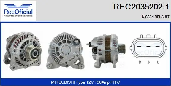 Alternator (REC2035202.1)