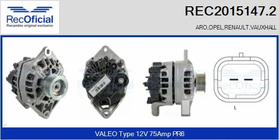 Alternator (REC2015147.2)