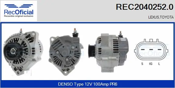 Alternator (REC2040252.0)