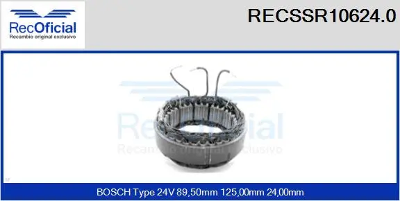 Stator, alternator (RECSSR10624.0)