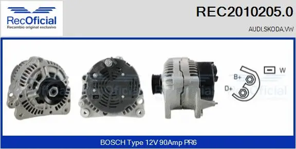 Alternator (REC2010205.0)