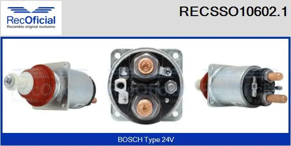 Solenoid Switch, starter (RECSSO10602.1)