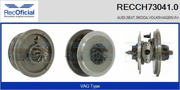 Core assembly, turbocharger (RECCH73041.0)