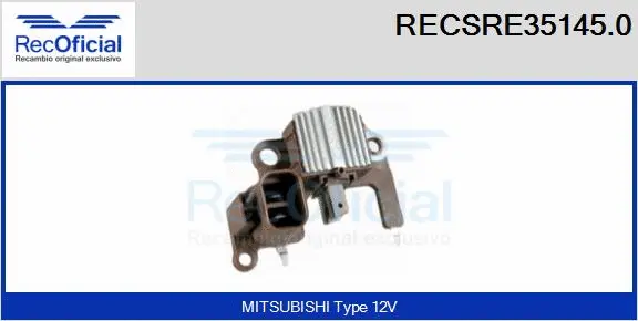 Alternator Regulator (RECSRE35145.0)
