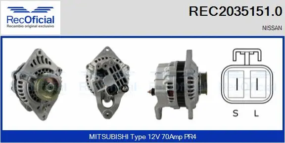 Alternator (REC2035151.0)