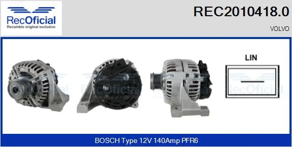 Alternator (REC2010418.0)