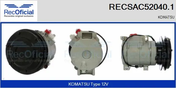Compressor, air conditioning (RECSAC52040.1)