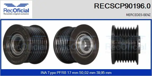 Belt Pulley, alternator (RECSCP90196.0)