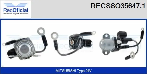 Solenoid Switch, starter (RECSSO35647.1)