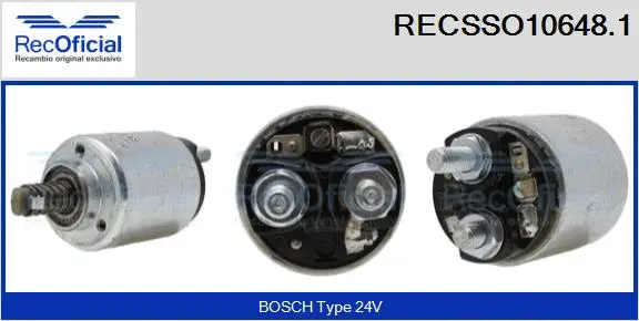 Solenoid Switch, starter (RECSSO10648.1)