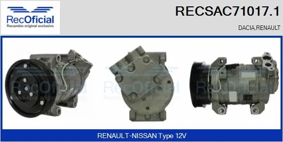Compressor, air conditioning (RECSAC71017.1)