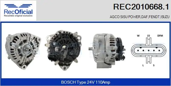 Alternator (REC2010668.1)