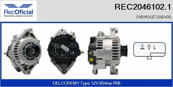 Alternator (REC2046102.1)