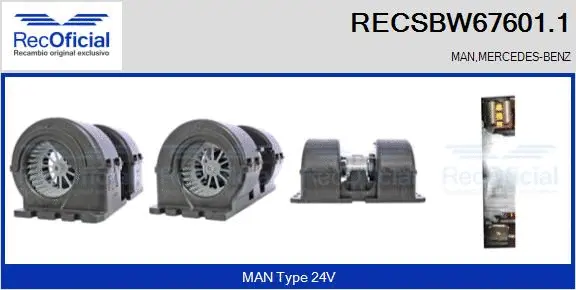 Interior Blower (RECSBW67601.1)
