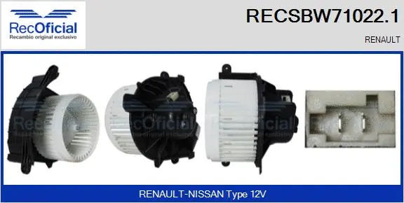 Interior Blower (RECSBW71022.1)