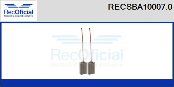 Carbon Brush, alternator (RECSBA10007.0)