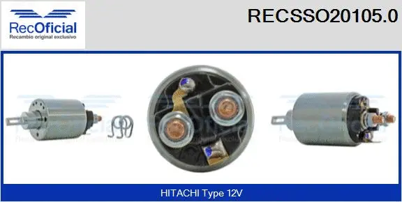 Solenoid Switch, starter (RECSSO20105.0)