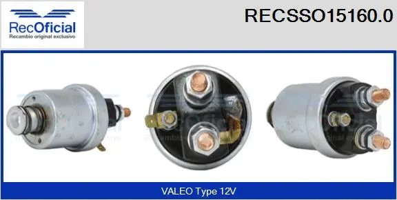 Solenoid Switch, starter (RECSSO15160.0)
