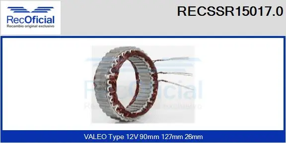 Stator, alternator (RECSSR15017.0)