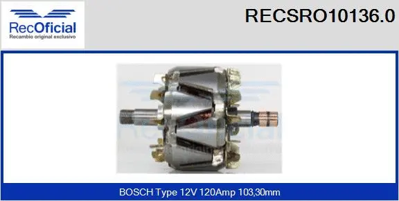 Rotor, alternator (RECSRO10136.0)