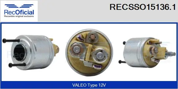 Solenoid Switch, starter (RECSSO15136.1)