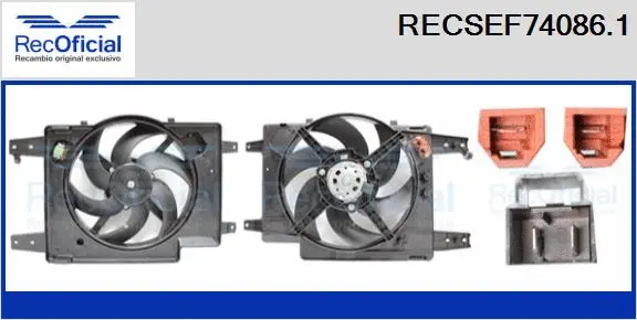 Electric Motor, radiator fan (RECSEF74086.1)