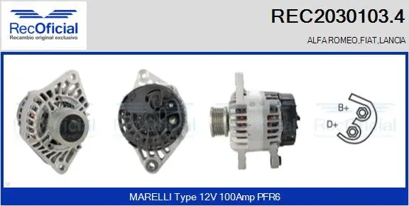 Alternator (REC2030103.4)